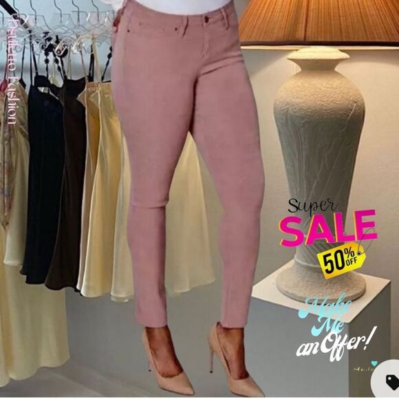🫦 Lane Bryant mauve super stretch, mid rise, skinny jeans plus size 28 nwt - Picture 1 of 8